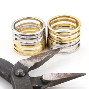 Herramienta de apertura y cierre de anillos de acero inoxidable para la fabricación de anillos redondos H1005, herramientas de joyería de acero dorado liso. - Product Image 1