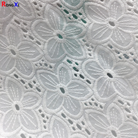 Haute qualité RXF0562 nouvelle fleur Design oeillet 100% coton broderie anglais Schiffli broderie tissu mariage dentelle tissu