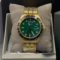 Montre de plongée classique pour homme, mouvement à quartz, bracelet de 22 mm, boîtier argenté, lunette rotative en acier inoxydable, aiguilles luminescentes, montre décontractée