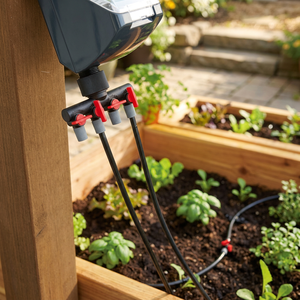 Irrigation goutte à goutte en plastique ABS à 4 ports à débit réglable - Product Image 1