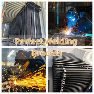 Panneaux de clôture de protection pour allée de jardin, en acier noir, clôture d'intimité, sécurité, <span class=keywords><strong>portail</strong></span> et clôture pour allée - Product Image 5