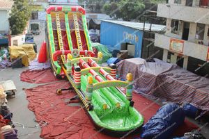 Tobogán de agua gigante de palmera para exteriores, tobogán de agua gigante, gorila de piscina, puente de deslizamiento de obstáculos inflable, toboganes de agua inflables - Product Image 5