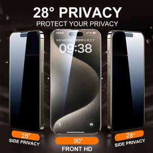 Protecteur d'écran en verre trempé Anti Spy Anti Privacy 9H pour <span class=keywords><strong>iPhone</strong></span> 11 <span class=keywords><strong>12</strong></span> 13 14 15 16 Pro - Product Image 2