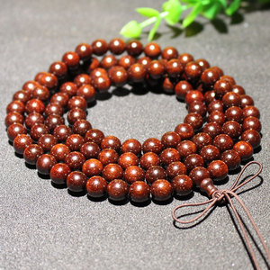 Indian Rosewood Bracelet Round Beads Unisex Religious Ceremony Jewelry Collectible - Product Image 4