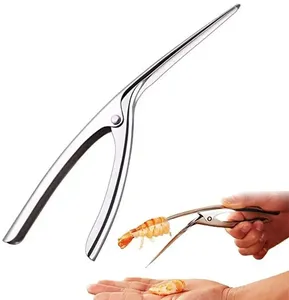 Gadget dapur pengupas udang baja tahan karat pisau cangkang Udang Makanan Laut alat pembersih pengupas udang
