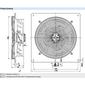พัดลมแกน ebmpapst รุ่น W4D400-DP12-40 ขนาด 400 มม. 175 วัตต์ 230 โวลต์ AC พัดลมไฟฟ้า พัดลมปรับอากาศ พัดลมระบายความร้อนแบบแกน พัดลมสำหรับเครื่องทำความเย็น - Product Image 3