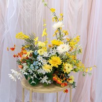 Arche de tournesols jaunes en soie artificielle personnalisée pour anniversaire, remise de diplôme, mariage, événement, fête, Noël, décoration de restaurant et de bar