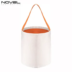 Color Easter Basket Empty Canvas Bucket Baby Boy Toddler Stuffer Small Large Soft Gift Tote Sublimation Linen Kids Bag