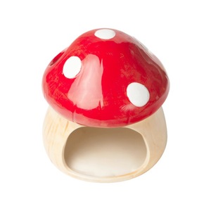 Mignonne maison de <span class=keywords><strong>hamster</strong></span> en céramique de luxe au design champignon pour salon, petite cage imperméable et rafraîchissante - Product Image 1