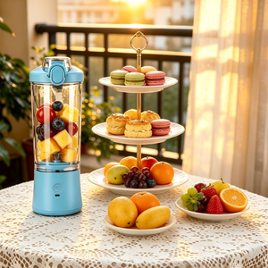 Licuadora Portátil Ligera para Exteriores, Vaso Mezclador de Frutas con Alimentación USB, Mini Licuadora para Smoothies, para Jugos de Frutas Frescos Caseros Diarios - Product Image 6
