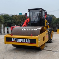 Rouleau vibrant CAT CS683e utilisé Compacteur à tambour lisse de 10 à 12 tonnes Certifié CE EPA Composants du noyau du rouleau statique Pompe à roulement