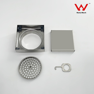Hiện đại 100*100mm phòng tắm cống sàn gạch vuông chèn với bề mặt được đánh bóng 80mm nước Outlet cho phòng tắm - Product Image 3