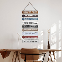 Décoration murale motivationnelle avec citations positives Art mural inspirant Décoration de chambre pour adolescentes femmes Tenture murale rustique