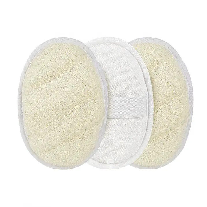 Cepillo de baño para limpieza corporal, esponja exfoliante de luffa ovalada, gran oferta