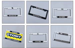 Logo personnalisé universel en plastique ABS cadre de <span class=keywords><strong>plaque</strong></span> d'<span class=keywords><strong>immatriculation</strong></span> de voiture porte-numéro de voiture - Product Image 3