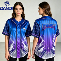 Maillots de baseball personnalisés en gros pour femmes grandes tailles, en Spandex/Polyester, imprimés numériquement, respirants, antibactériens et à séchage rapide