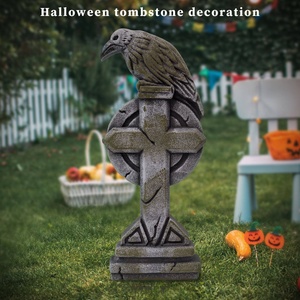 Set de Decoración de Halloween: <span class=keywords><strong>Cuervo</strong></span> Gigante, Cruz, Lápida, Casa Embrujada, Parque de Atracciones, Cementerio Espeluznante - Product Image 3