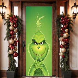 Cubierta <span class=keywords><strong>para</strong></span> Puerta <span class=keywords><strong>de</strong></span> Feliz <span class=keywords><strong>Navidad</strong></span>, Decoración Festiva <span class=keywords><strong>para</strong></span> Ambiente <span class=keywords><strong>de</strong></span> Fiesta con Tela Colgante <span class=keywords><strong>de</strong></span> Diseño <span class=keywords><strong>para</strong></span> Marco <span class=keywords><strong>de</strong></span> Puerta - Product Image 2