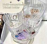 Offre Spéciale : Organisateur de Bijoux Rotatif en Acrylique Transparent à Plusieurs Niveaux pour Boucles d'Oreilles, Colliers, Pinces à Cheveux et Articles Divers de Chambre ou de Bureau