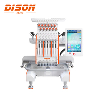 Machine à broder informatisée à tête unique DS-CTM1201, 15/12 aiguilles, pour casquettes, t-shirts, vêtements finis et broderie plate