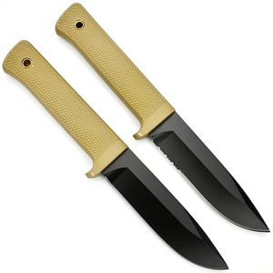 Hochwertiges beliebtes Outdoor-Überleben taktisches <span class=keywords><strong>A1</strong></span> Stahl Gummi griff Messer mit fester Klinge Profession elles Jagdmesser mit Kydex-Halter