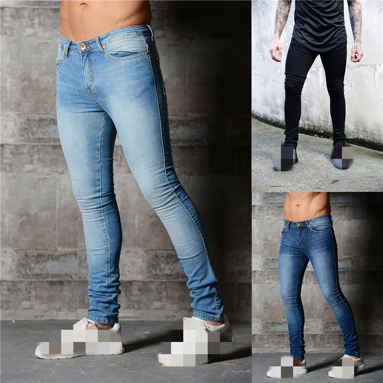 Pantalones Vaqueros Elásticos Y Ajustados Con Cintura