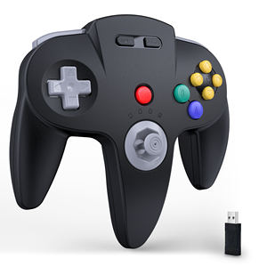 2.4G Wireless <span class=keywords><strong>N64</strong></span> <span class=keywords><strong>Switch</strong></span> <span class=keywords><strong>Controller</strong></span> Online ricaricabile GamePad + adattatore USB costruito in Rumble Pak per Nintendo <span class=keywords><strong>Switch</strong></span> PC MAC - Product Image 1