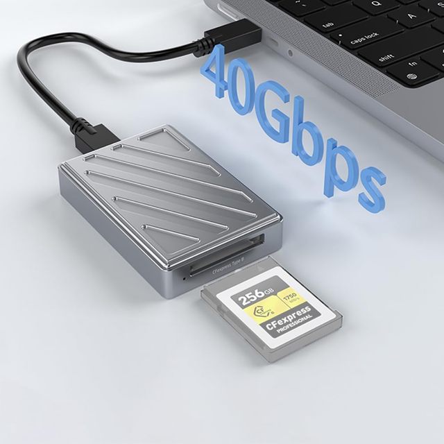 CFexpress Type B USB 4.0 Card Reader Thunderbolt 4 Compatible 40Gbps CF Express CFE Memory External Installation USB-C