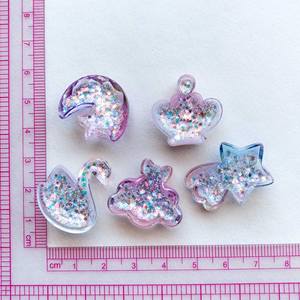 Corona cigno accessori resina forcina acqua Patch custodia del telefono bracciale Mini resina DIY ciondoli in resina per decorazione - Product Image 3