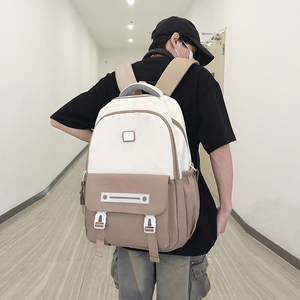 Sac à dos scolaire unisexe grande capacité avec logo personnalisé, fermeture éclair, imperméable, vente en gros - Product Image 1