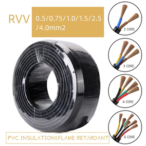 Cables Eléctricos RVV, Núcleo de Cobre Puro, Aislamiento de PVC, <span class=keywords><strong>Cable</strong></span> Eléctrico Flexible de Uso Industrial, Diámetro de 1/1.5/2.5/4 mm - Product Image 6