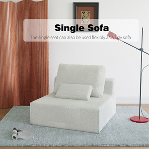Sofá Seccional Modular, Sofá Combinable Flexible, Sofá de Tela de Fácil Montaje para Sala de Estar - Product Image 4