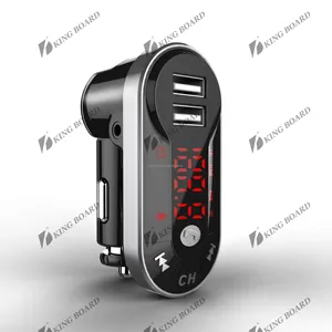 Bộ Phát FM Không Dây Xe Hơi Bộ Máy Thu Radio Máy Nghe Nhạc MP3 Có Bộ Sạc Xe Hơi USB Đọc Thẻ Micro SD Và Ổ Đĩa Flash USB KCB-909