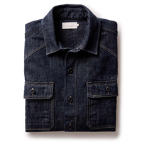 Logo personnalisé Selvedge Raw Denim Vestes 14 OZ Lourd Vintage Manteaux Usitilité Poches Hommes Selvedge Outwear