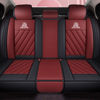 Sarung Jok Mobil Kulit Anti Air Universal Semua Musim, Tahan Aus, Pelindung Interior Mobil, Set Lengkap, Gaya Bisnis