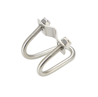 Collier de serrage croisé en acier inoxydable 304 à double boulon en U pour tuyau d'eau