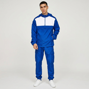 Finer Threads <b>Men's</b> Vintage Knitted 100% Cotton Canvas Windproof Windbreaker <b>Jacket</b> Plus Size Hooded Stand Collar Front Logo - Product Image 1