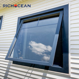 Fenêtres <span class=keywords><strong>à</strong></span> auvent en aluminium noir <span class=keywords><strong>à</strong></span> économie d'énergie RICHOCEAN, fabrication directe d'usine, double vitrage Low-E, fenêtre <span class=keywords><strong>à</strong></span> battants - Product Image 3