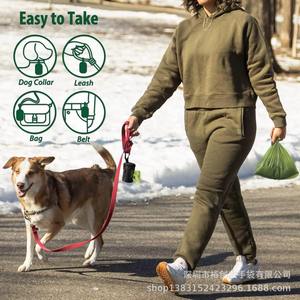 Custom in poliestere cane cacca porta borsa con tessuto morbido cucciolo cerniera del sacchetto di immondizia con guinzaglio cane cacca sacchetto - Product Image 5