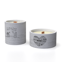 Support à bougie en béton personnalisé avec logo, pour la fabrication de bougies, décoration de maison de luxe