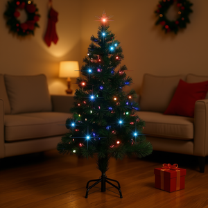 4 Ft Pre Lit Christmas <b>Tree</b> With Stand 135 Branches Led <b>Lights</b> Holiday Decoration - Product Image 2