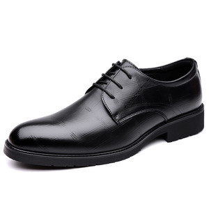 Chaussures habillées en cuir à bout pointu pour hommes, noires, formelles, pour mariage, affaires, taille 45 46 - Product Image 5