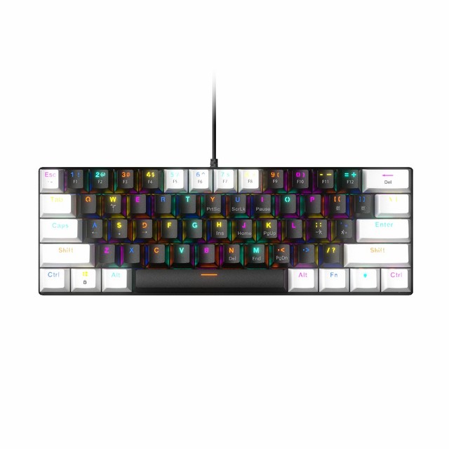 RGB Backlit 61 Keys Hot Swap Mechanical Gaming Keyboard Compact Wired Programmable Anti Ghosting Ergonomic for PC Lap