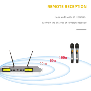Micrófono inalámbrico UHF profesional más vendido en el mercado de la moda con una distancia de transmisión de 100 metros - Product Image 6