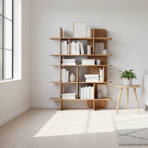 ชั้นวางของติดผนังไม้เนื้อแข็งลูน่า ผสมผสานพื้นผิวไม้ธรรมชาติและดีไซน์ทันสมัยเพื่อเพิ่มความสวยงามให้กับเฟอร์นิเจอร์ห้องนั่งเล่น ยกระดับทุกพื้นที่ - Product Image 3