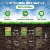 Emballage personnalisé imperméable et résistant à l'huile, sacs poubelle jetables biodégradables pour la cuisine, sacs à déchets alimentaires avec film PLA