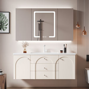 Mueble de Baño con Lavabo Individual/<span class=keywords><strong>Doble</strong></span>, Mueble de Baño Moderno con Espejo Antivaho LED - Product Image 1