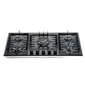 BLACK STAINLESS STEEL OR GLASS CAST IRON GAS BURNER