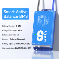 DALY bms aktif bms 48v 40A 50A 60A, ukuran lebih kecil lithium ion aktif baterai sepeda bms pcb pcba lainnya