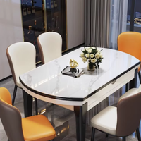 Ensemble de table à manger en bois de style moderne Offres Spéciales Design simple 6 chaises extensibles disponibles différentes couleurs pour l'application de salle à manger